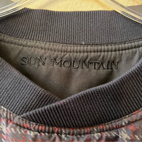 SUN MOUNTAIN Vintage Golf Windbreaker Pullover Plaid Reversible Sz Large Pockets - Picture 6 of 10